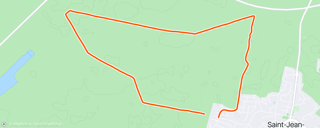 Map of the activity, Course à pied le matin