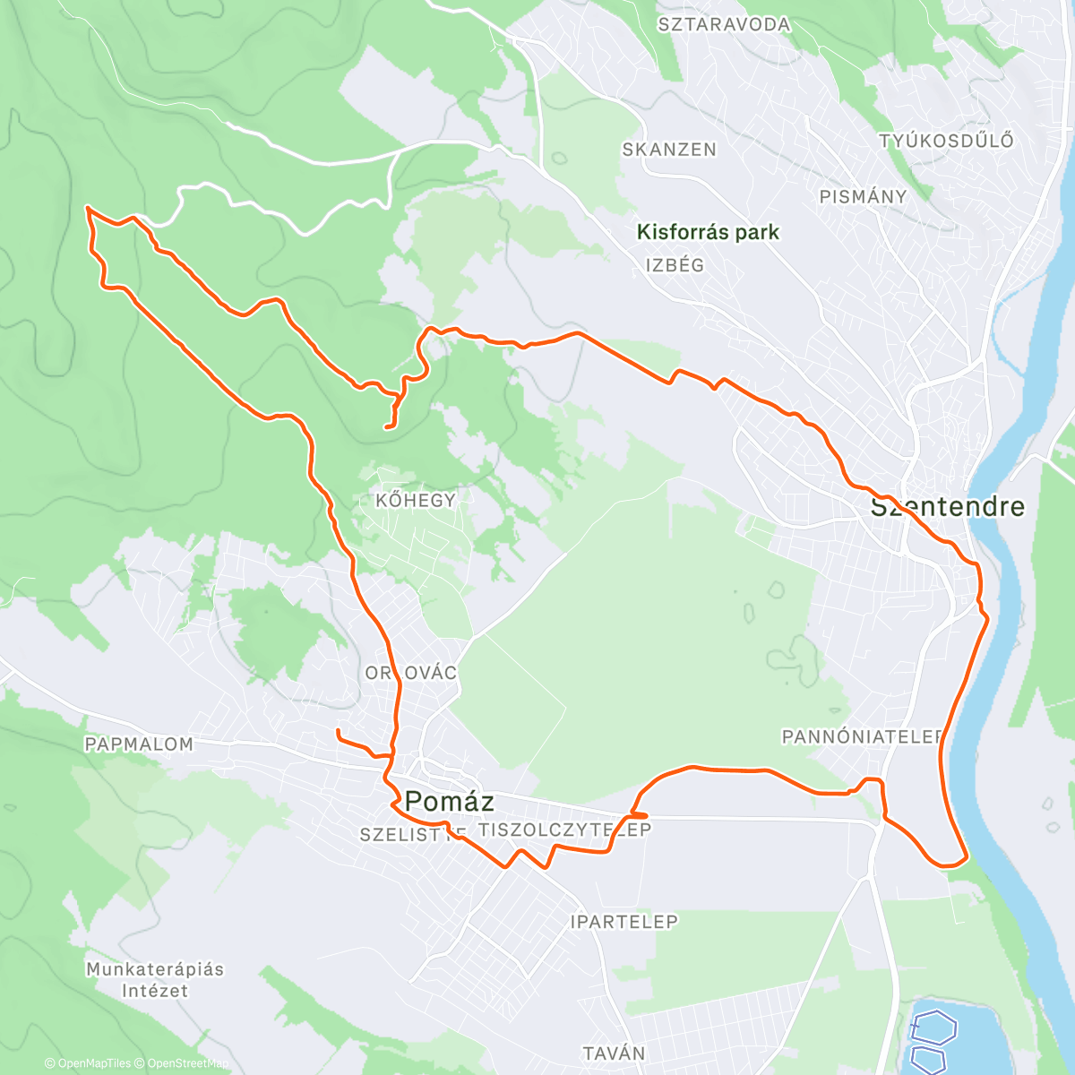 Map of the activity, Pilis ❄️ Gáborral