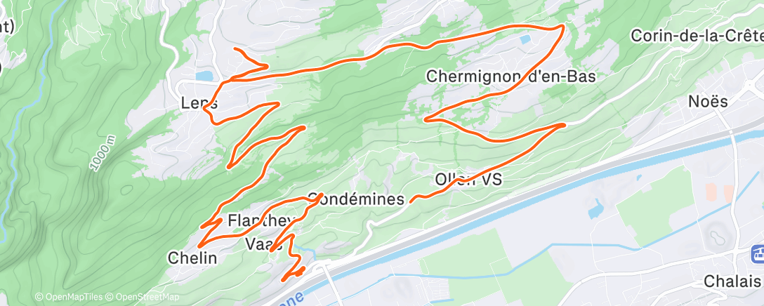 Map of the activity, Sortie vélo dans l'après-midi