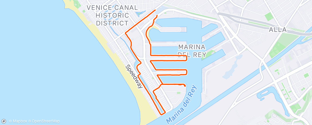 Map of the activity, Morning Run