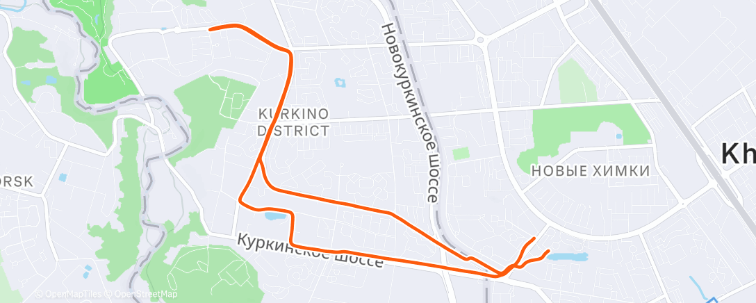 Map of the activity, Полуденный забег