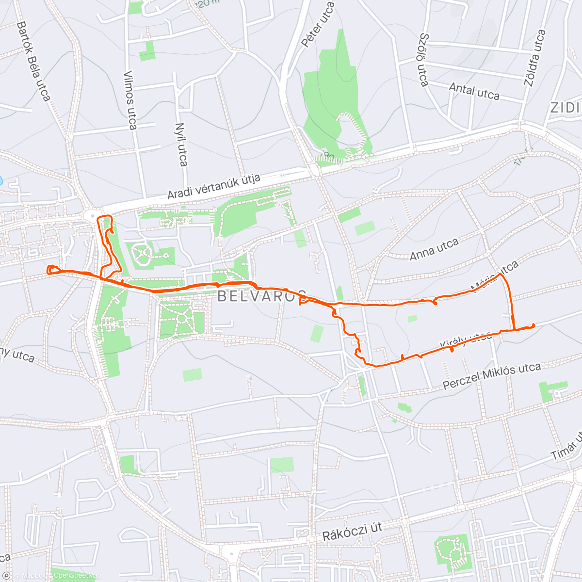 Map of the activity, Morning Meander