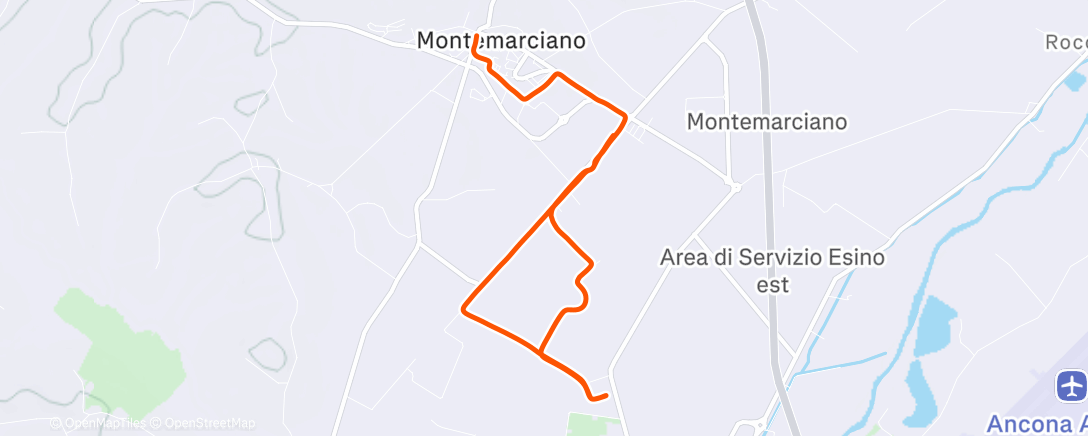 Map of the activity, Corsa mattutina