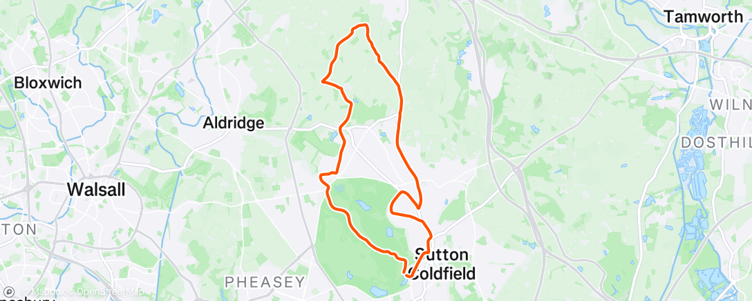 Map of the activity, Morning Run