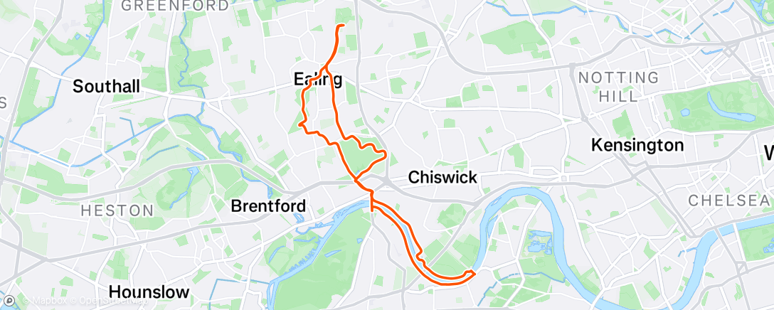 Map of the activity, Morning Run