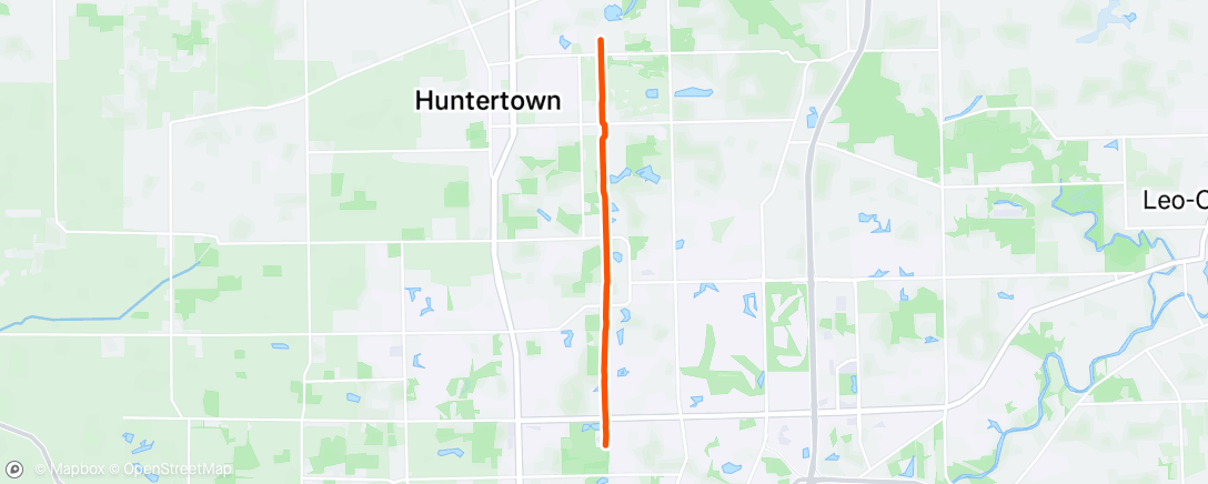 Map of the activity, Evening Run