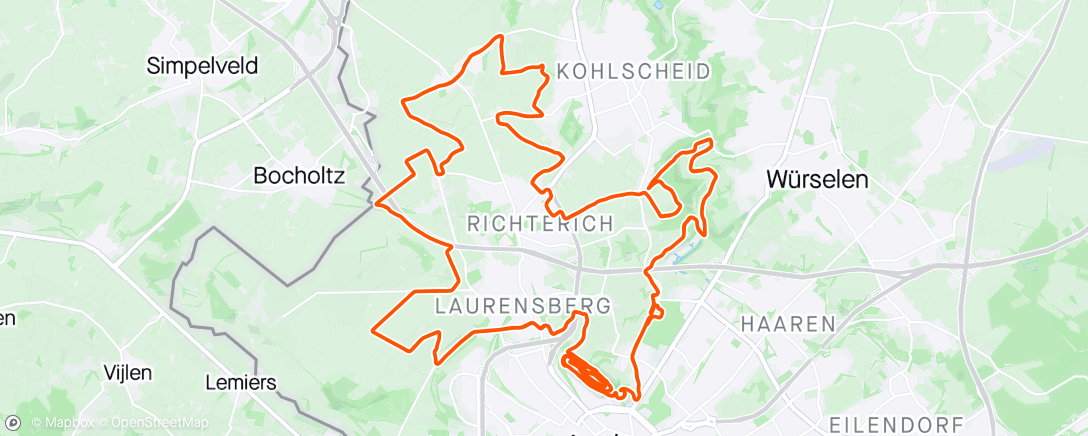 Map of the activity, Uci gravel serie Aachen