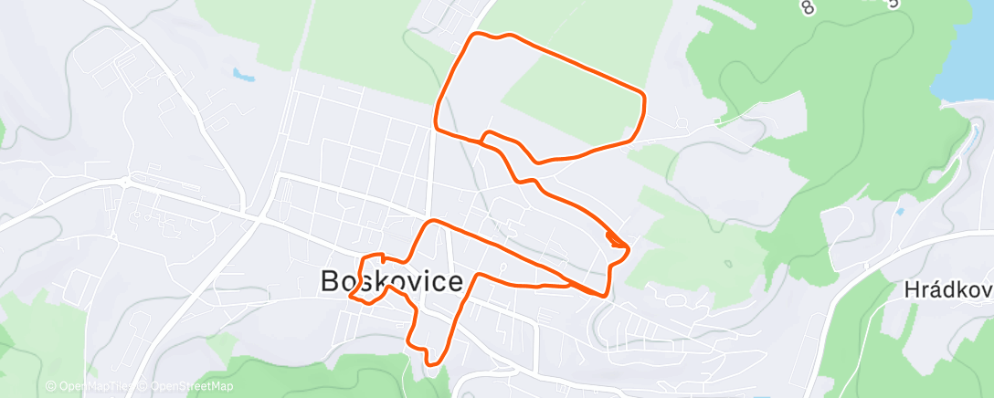 Map of the activity, Afternoon Walk