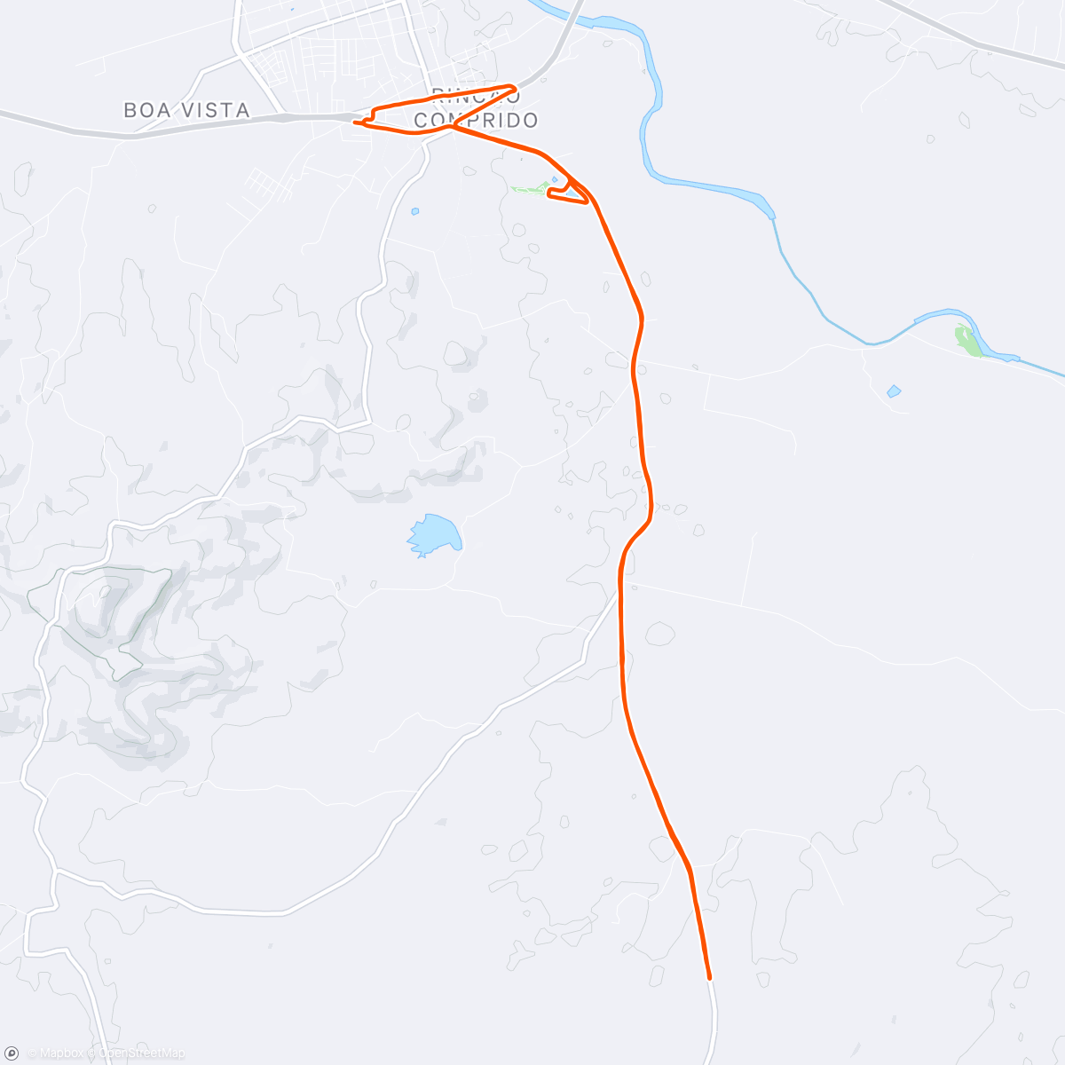 Map of the activity, Girinho de final de tarde
