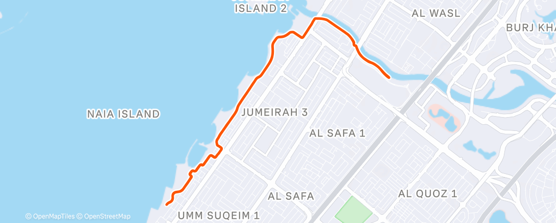 Map of the activity, Morning EASY Run