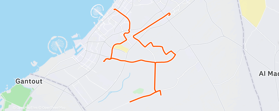 Map of the activity, UAE tour stage 2 🥇