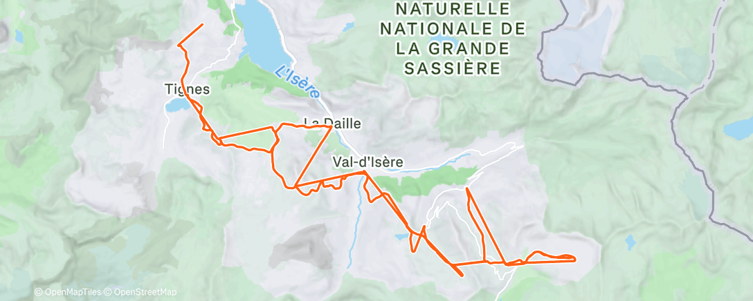 Map of the activity, Ski alpin le matin