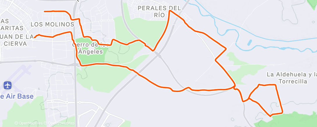 Peta aktivitas, Bicicleta por la tarde