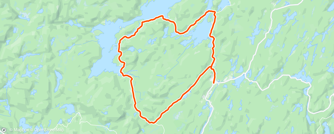 Map of the activity, Første tur på Vegårshei