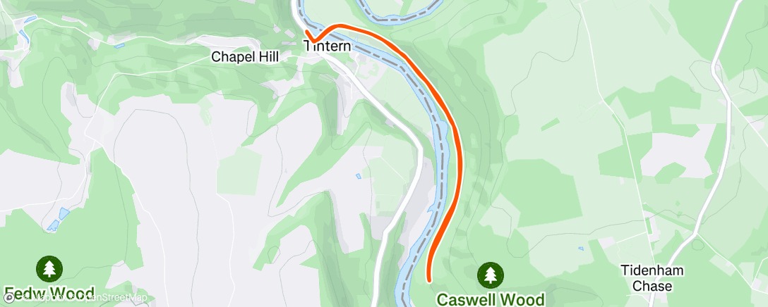 Mapa da atividade, 8x400m fast