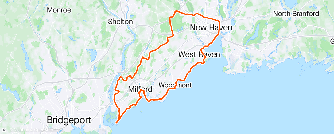 Map of the activity, Lovely Milford Point loop with DA