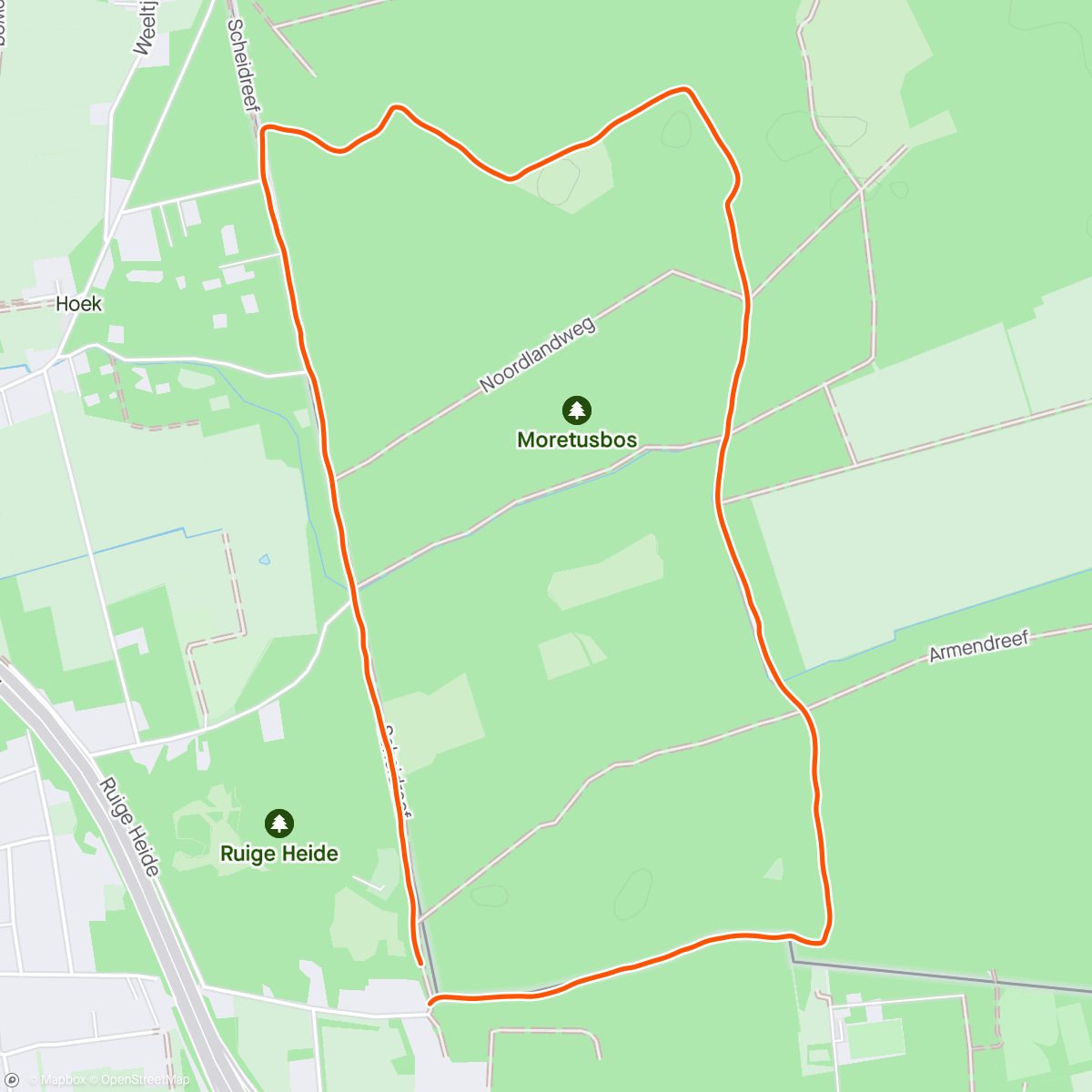 Map of the activity, Rustig 🏃🏼‍♂️‍➡️ in’t bos