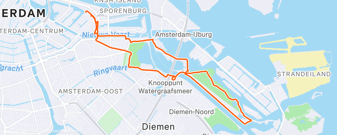 Карта физической активности (Zonnig Diemerpark)