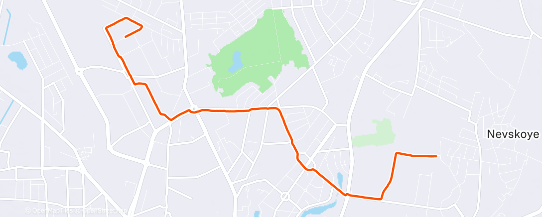 Map of the activity, Evening Run