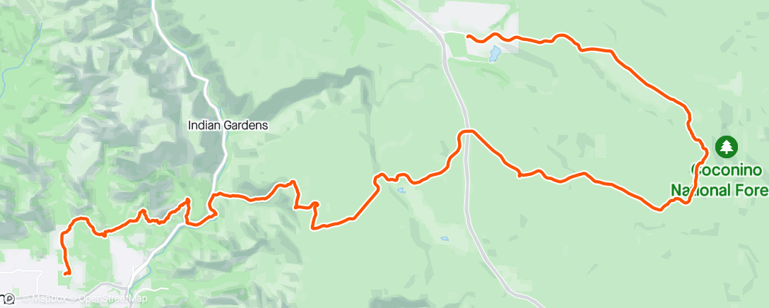 Map of the activity, Cocadona 250 Pacing