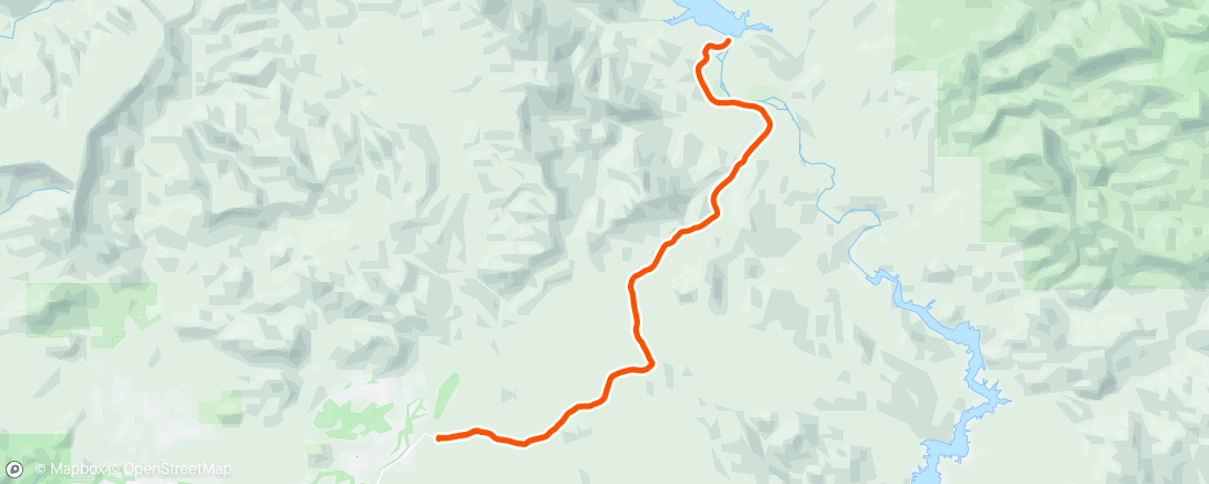 Map of the activity, Bartlett Lake (Ranger Station) to Horseshoe Damn and back