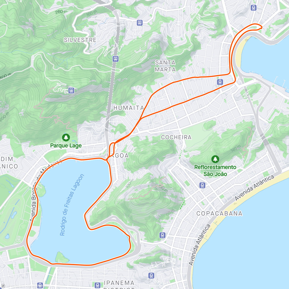 Mapa da atividade, Flamengo x Lagoa
