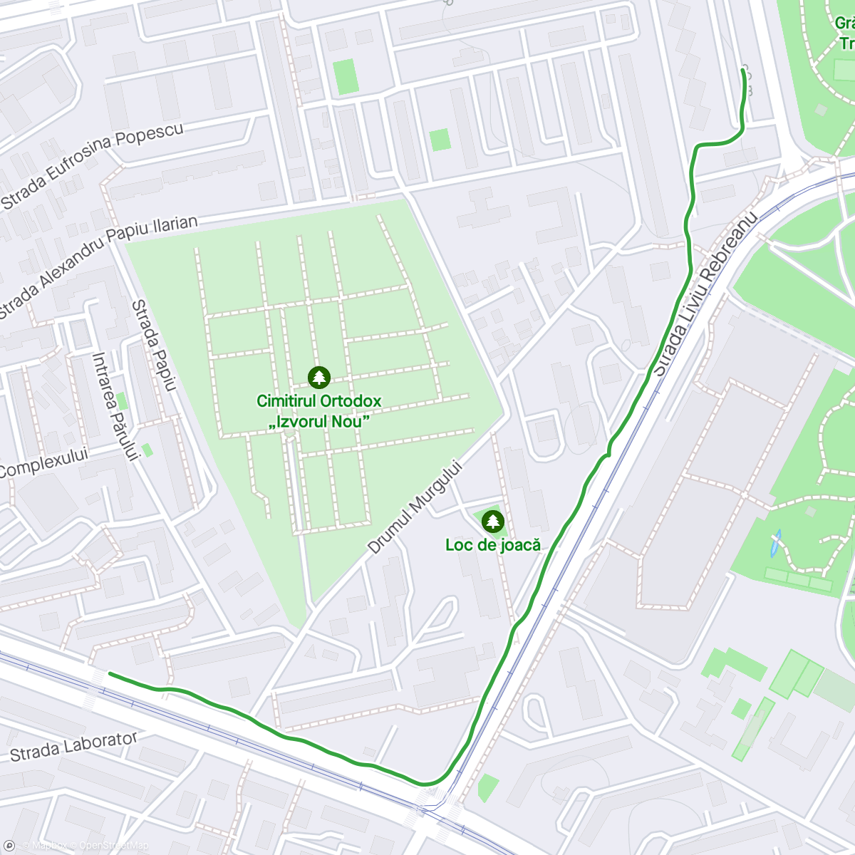 Map of the activity, Walk BucurEsti 👣 1K #40220 Urban Transfer 🔖 IOR via Dristeur ❄️