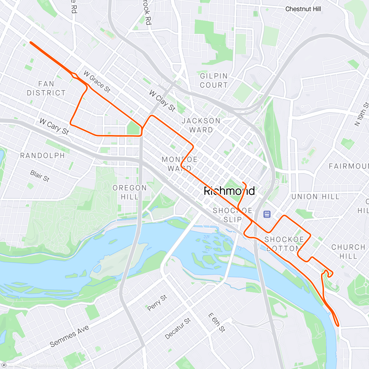 Map of the activity, Zwift - Group Ride: OTR Recon Ride  (C) on Richmond Rollercoaster in Richmond