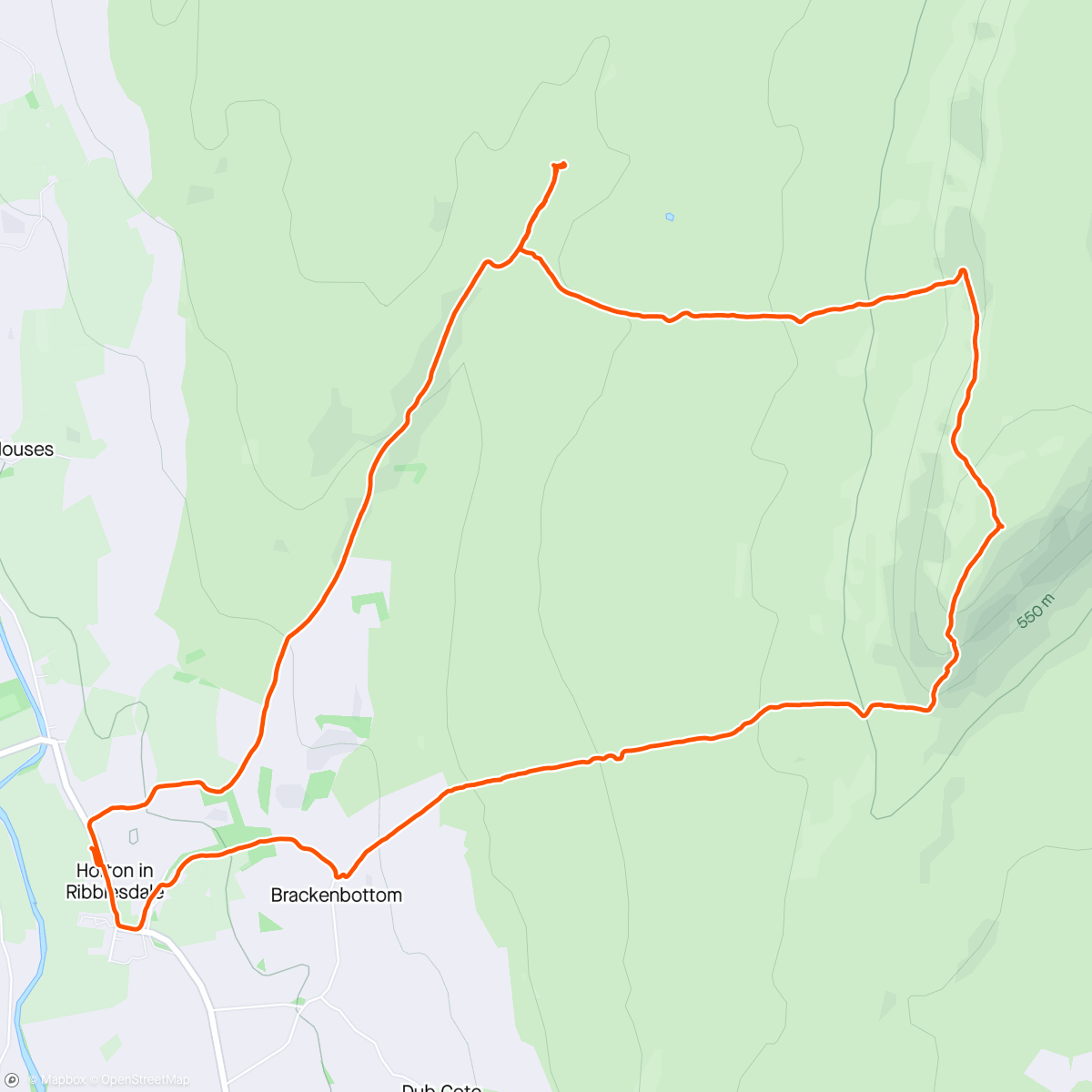 Map of the activity, Pen y Ghent