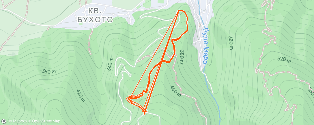 Map of the activity, Morning Mountain Bike Ride