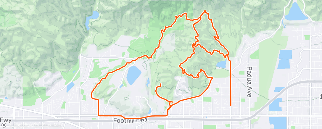 Map of the activity, Morning Mountain Bike Ride