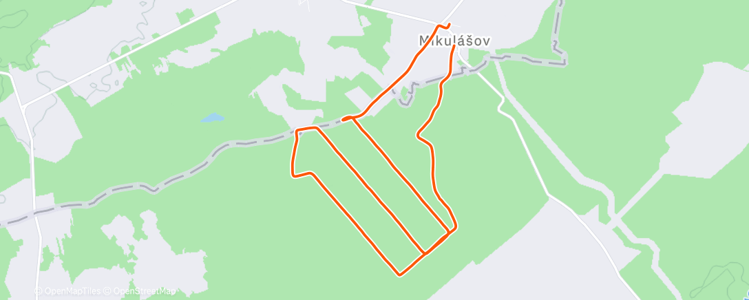 Map of the activity, Afternoon Trail Run