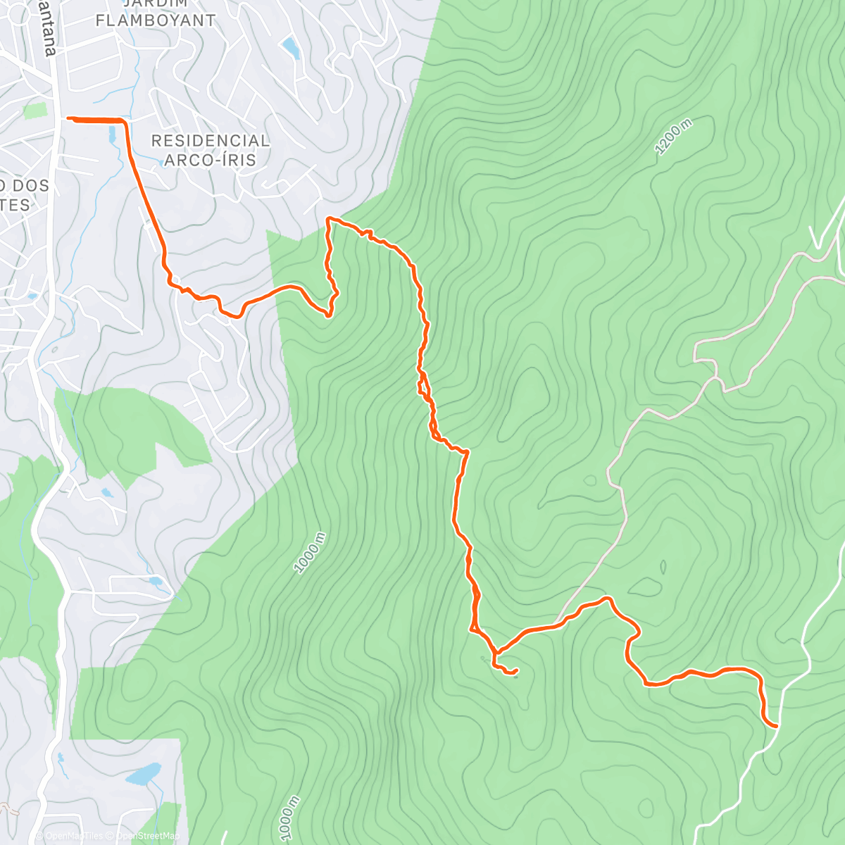 Map of the activity, Pedra Grande