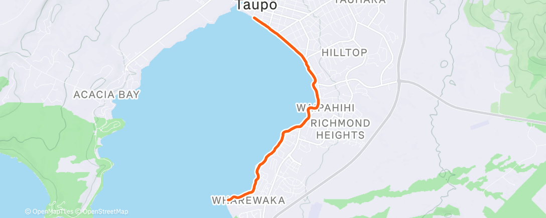 Map of the activity, Afternoon Run