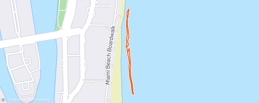 Map of the activity, Afternoon Swim