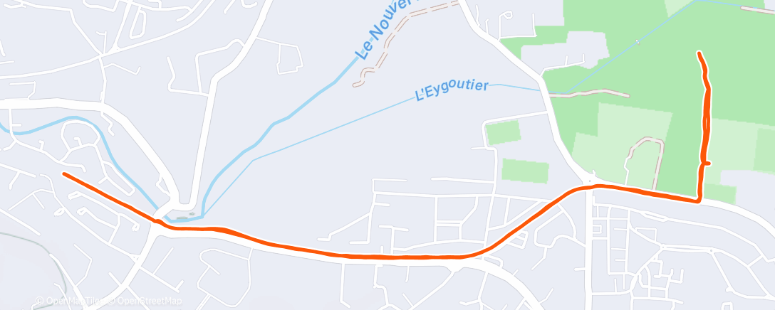 Карта физической активности (Poussette run après 3 jours fatigués)