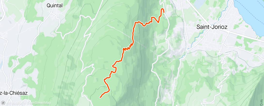 Map of the activity, Montée du semnoz course de Sélection