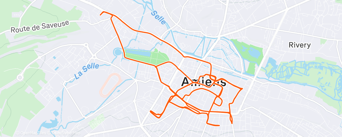 Map of the activity, Evening Ride 🐝