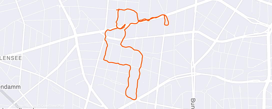 Map of the activity, Evening Walk