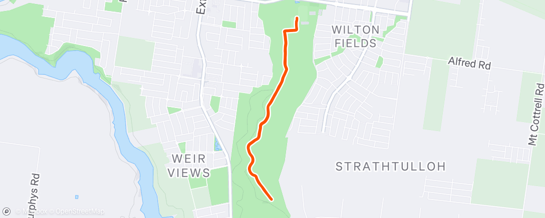 Map of the activity, Morning Run