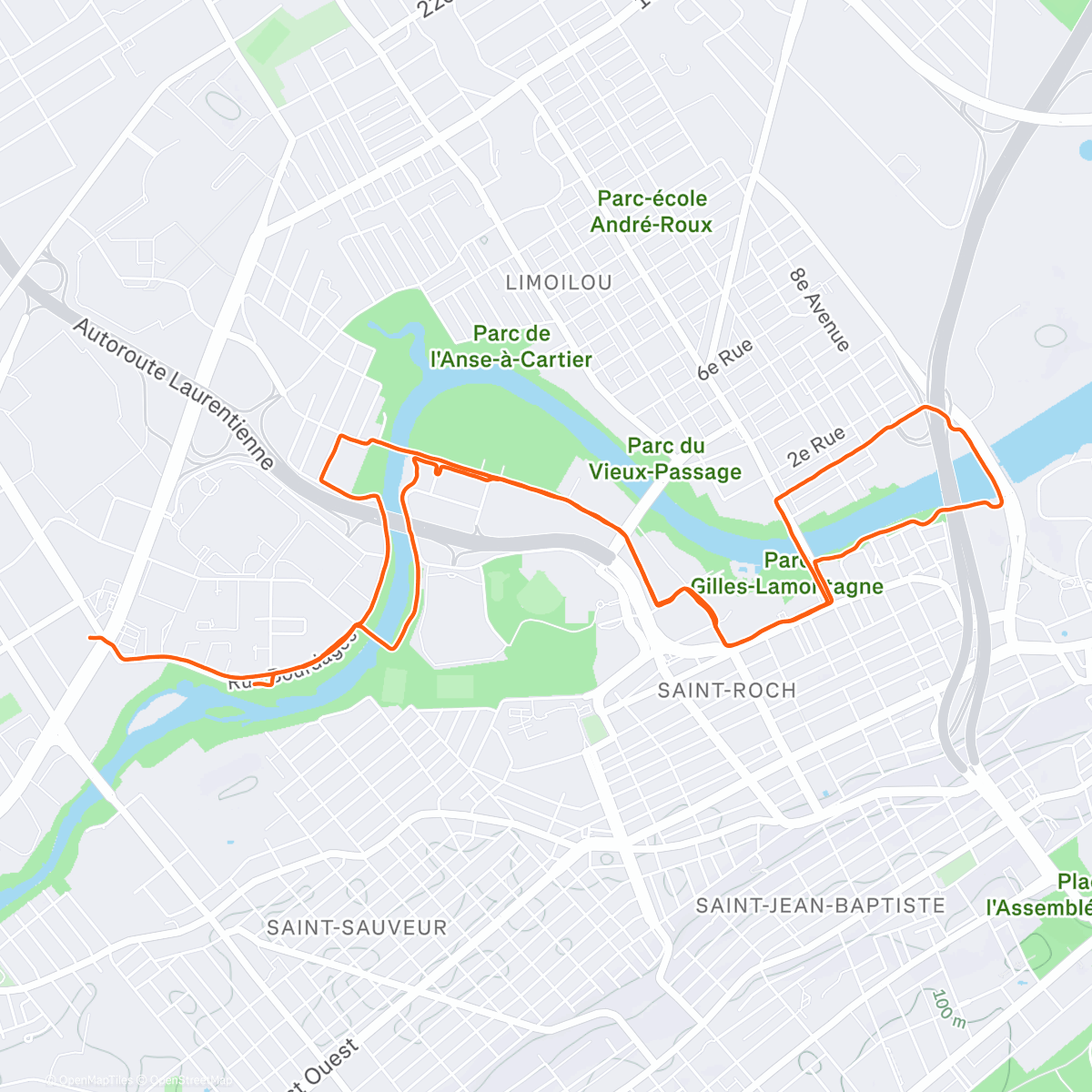 Карта физической активности (Course au frette avec Ellie)