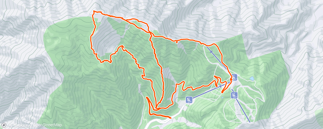 Map of the activity, Double baldy