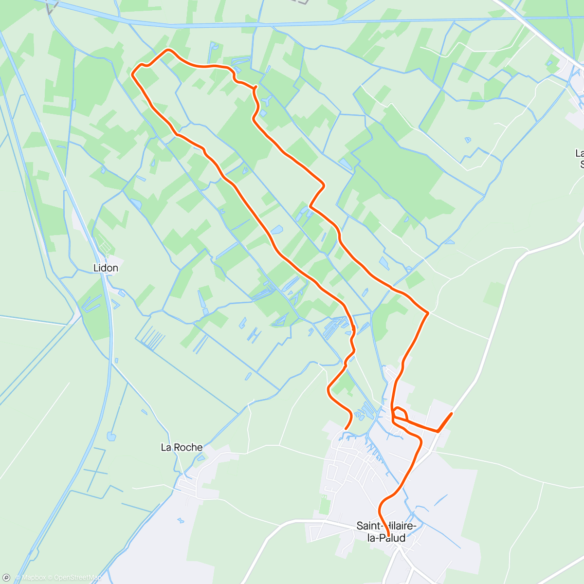 Mapa da atividade, Petit tour de vélo dans le marais poitevin 😊🚴‍♂️