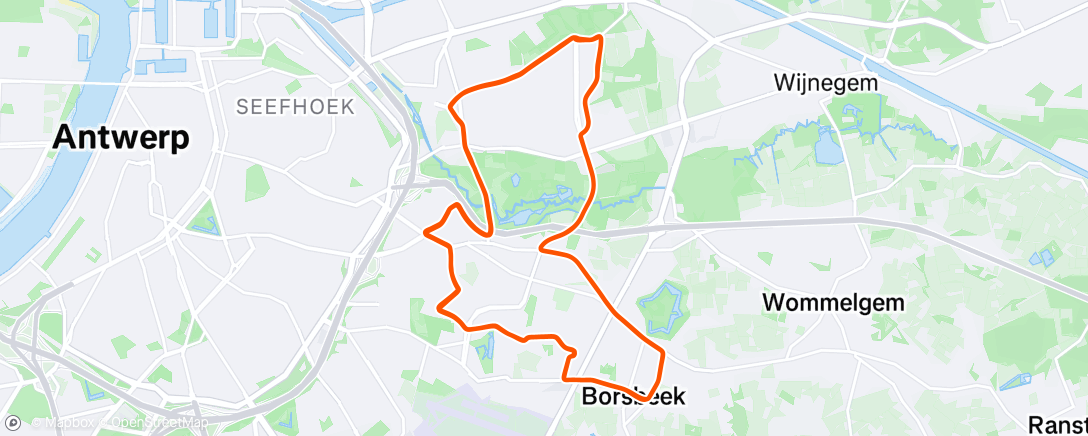 Map of the activity, Afternoon Ride