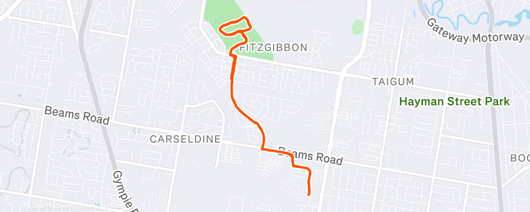 Map of the activity, Morning Run with Toby bike