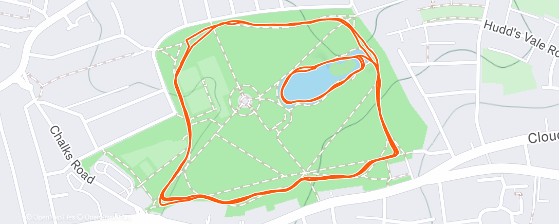 Map of the activity, Afternoon Run