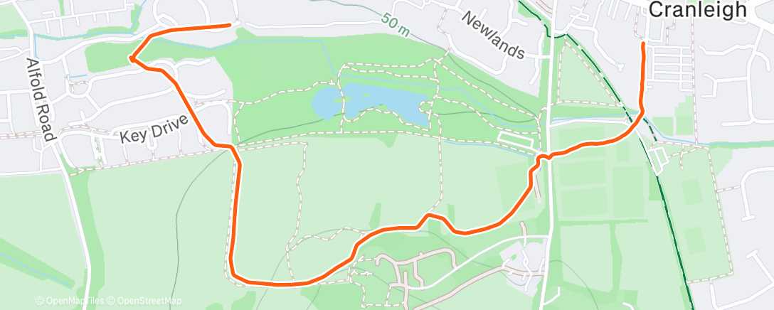 Map of the activity, Morning Walk