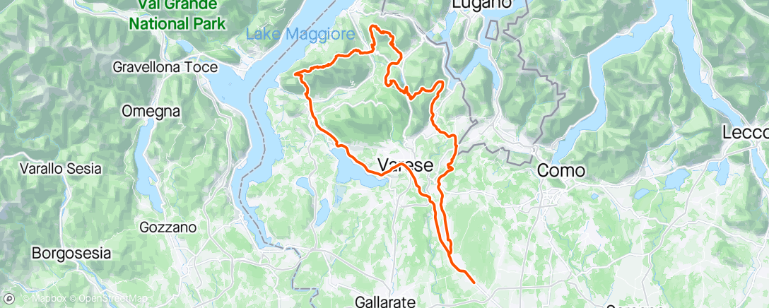 Map of the activity, Tre Valli Varesine
