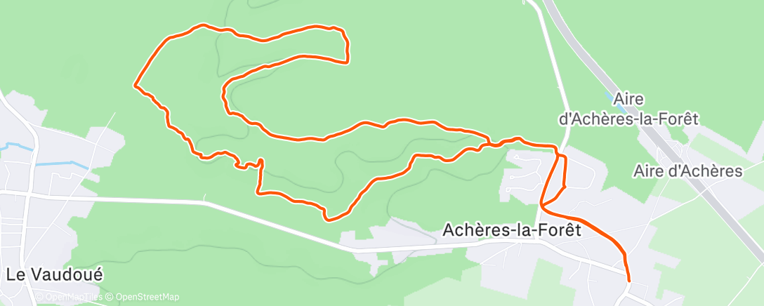 Map of the activity, Vendredi - Achères - 11 km