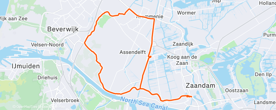Map of the activity, Morning Ride